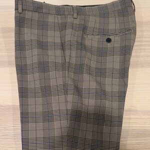 H&M Men's Checkered Dress Pants - Black and Gray